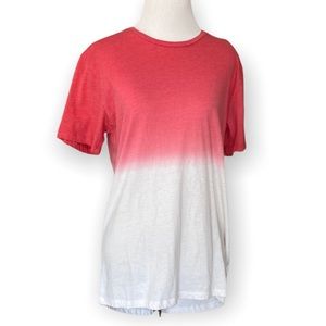 DIVISION Ombré Red to White T Shirt